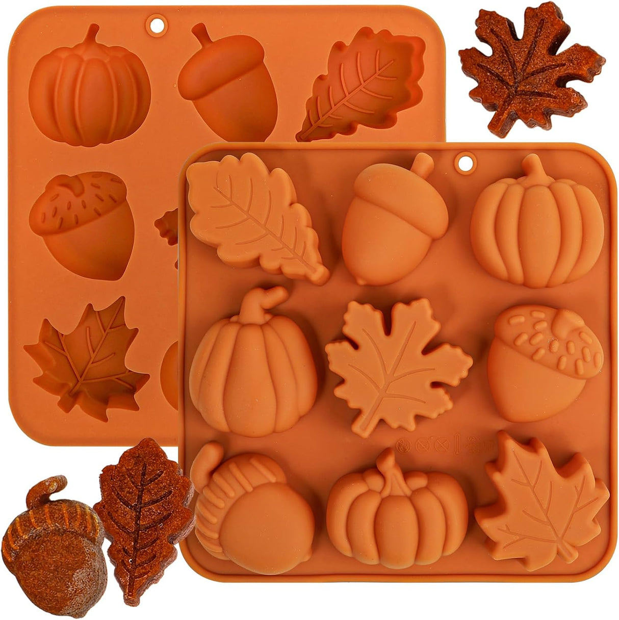 Molde de Silicona Webake para Pasteles de Otoño, 2 Pcs