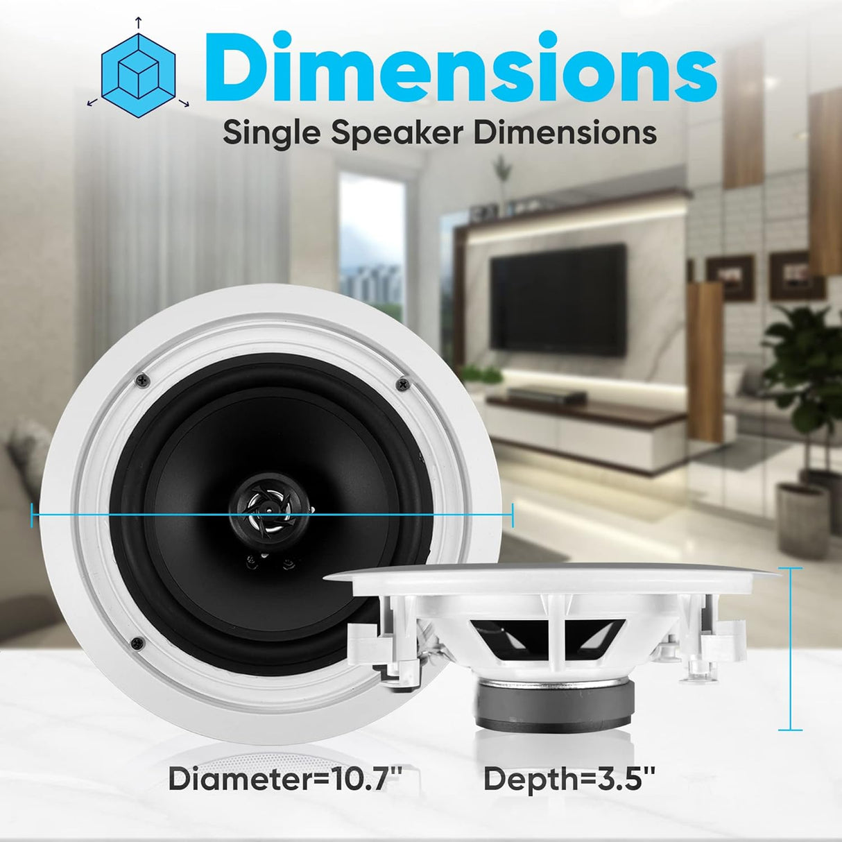Par de altavoces empotrables de pared 250 W Pyle