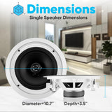 Par de altavoces empotrables de pared 250 W Pyle