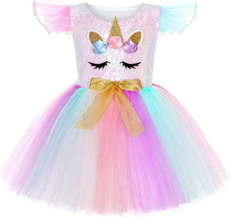 Disfraz de Unicornio para Niñas, con Luces LED, Tutu, Modelo 2023