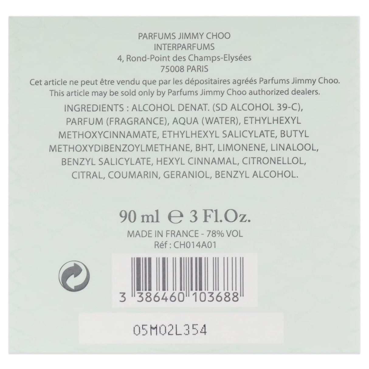 Perfume Floral Eau de Toilette Spray 3.0oz