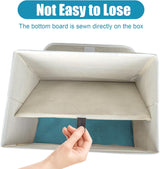 Cesta organizadora plegable de tela, 22 cuartos, tapa flip-top