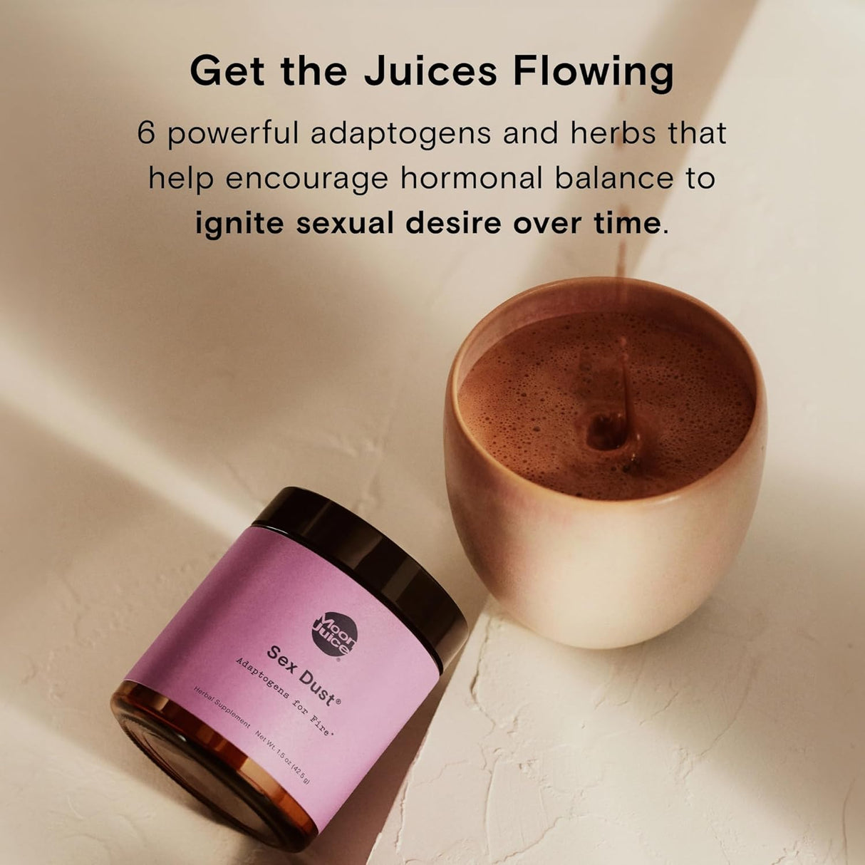 Polvo de Sexo Moon Juice, Impulso Sexual, Equilibrio Hormonal, 14 servicios