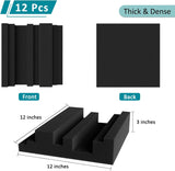 Paneles Acústicos TroyStudio 12x12x3, 12 Pcs, Alta Densidad
