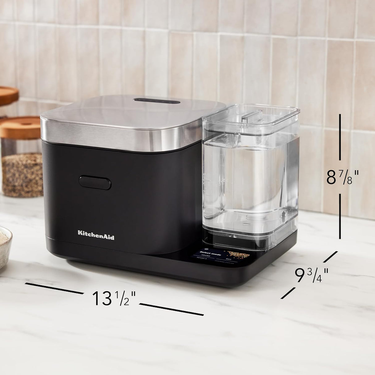 Cocedor de Granos y Arroz KitchenAid 8 Tazas, Con Balanza KGC3155BM