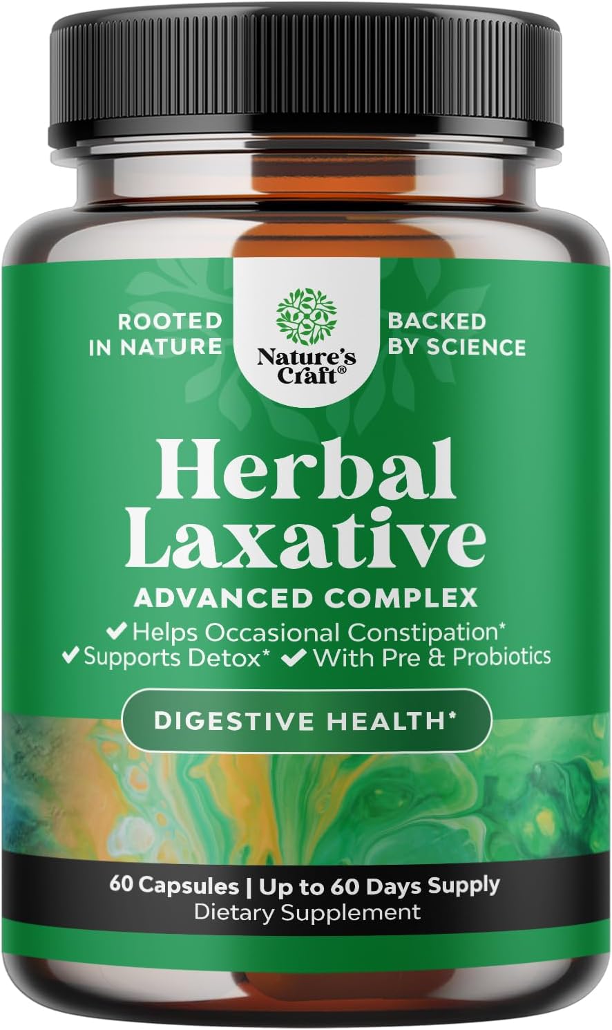 Suplementos laxantes Herbales con Probióticos para Digestión