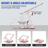 Soporte de portátil ajustable, base rotativa 360°, portátil 10-16
