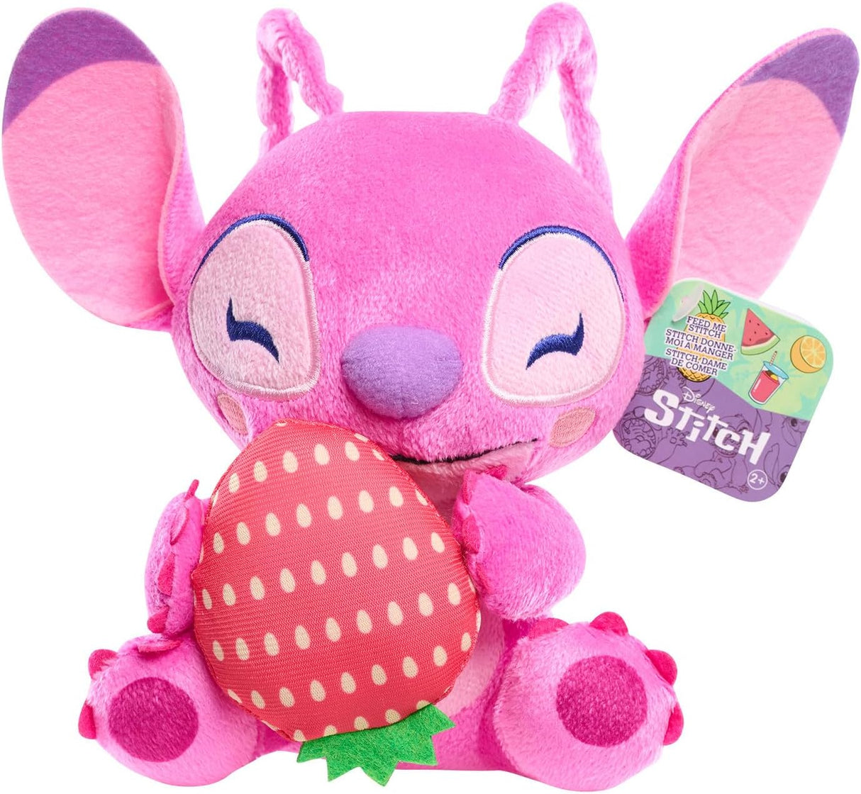 Peluche Stitch 7 pulgadas, Just Play, Angel con fresa, Juguete