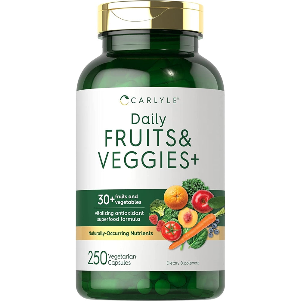 Suplementos Alimenticios de frutas y verduras 250 cápsulas