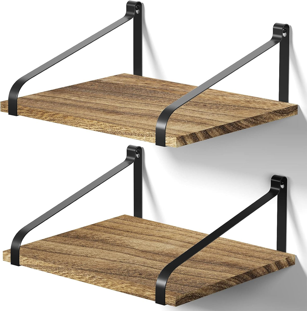 Estantes Flotantes de Madera Love-KANKEI, Set de 2, 16.5x12