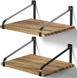 Estantes Flotantes de Madera Love-KANKEI, Set de 2, 16.5x12