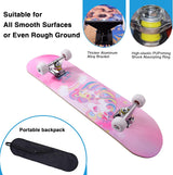 Patineta Completa de 31 Pulgadas con Diseño de Unicornio y Calavera