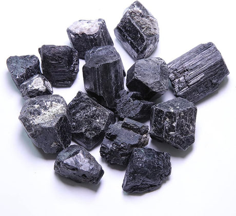 Cristales de Turmalina Negra Crudos, 1.25-2.0" para Sanación