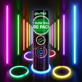 Suministros para fiestas a granel, paquete de 100 varillas luminosas que brillan en la oscuridad de 8&nbsp;pulgadas y conectores para pulseras y collares, para niños y adultos