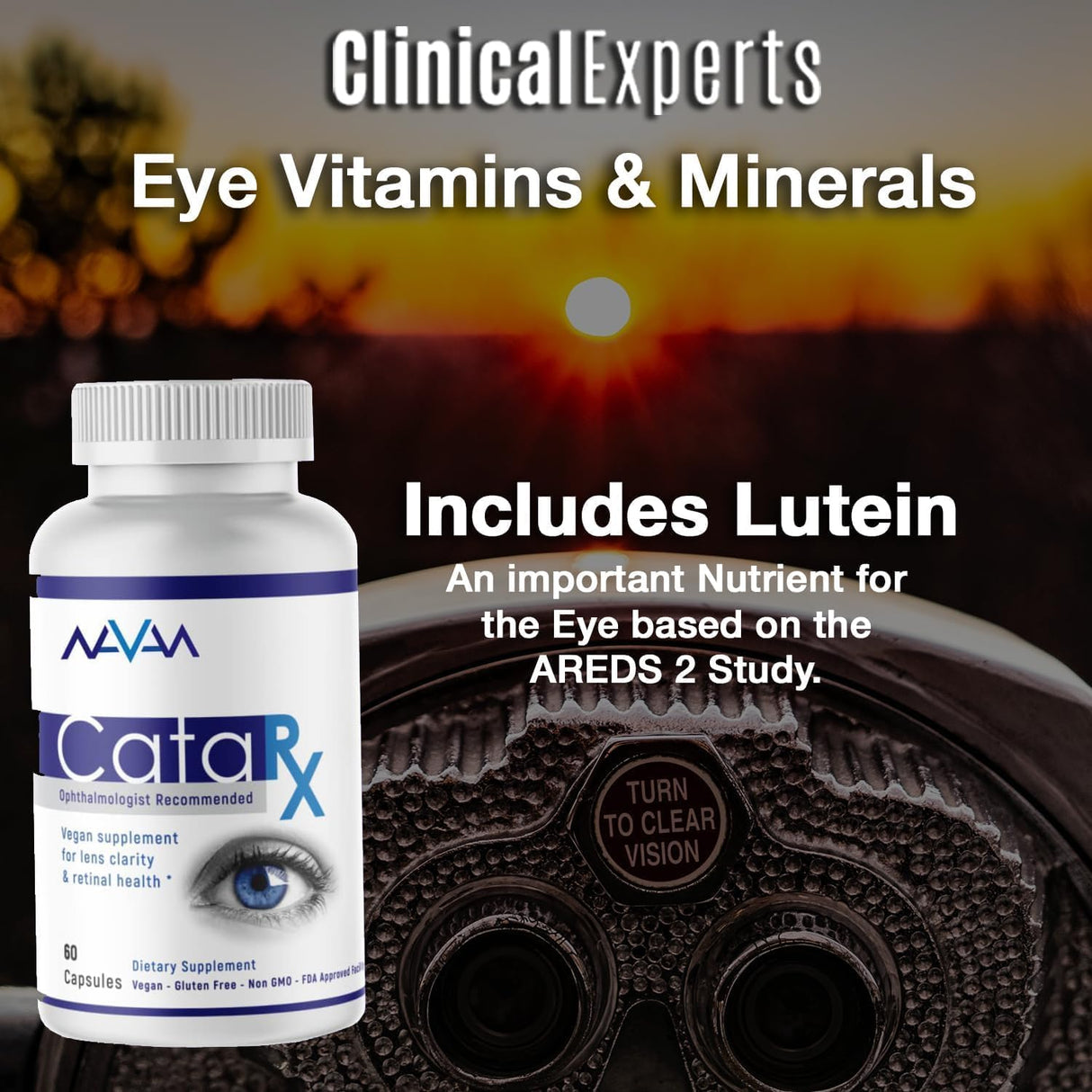 Vitaminas oculares de apoyo macular para la visión veganas