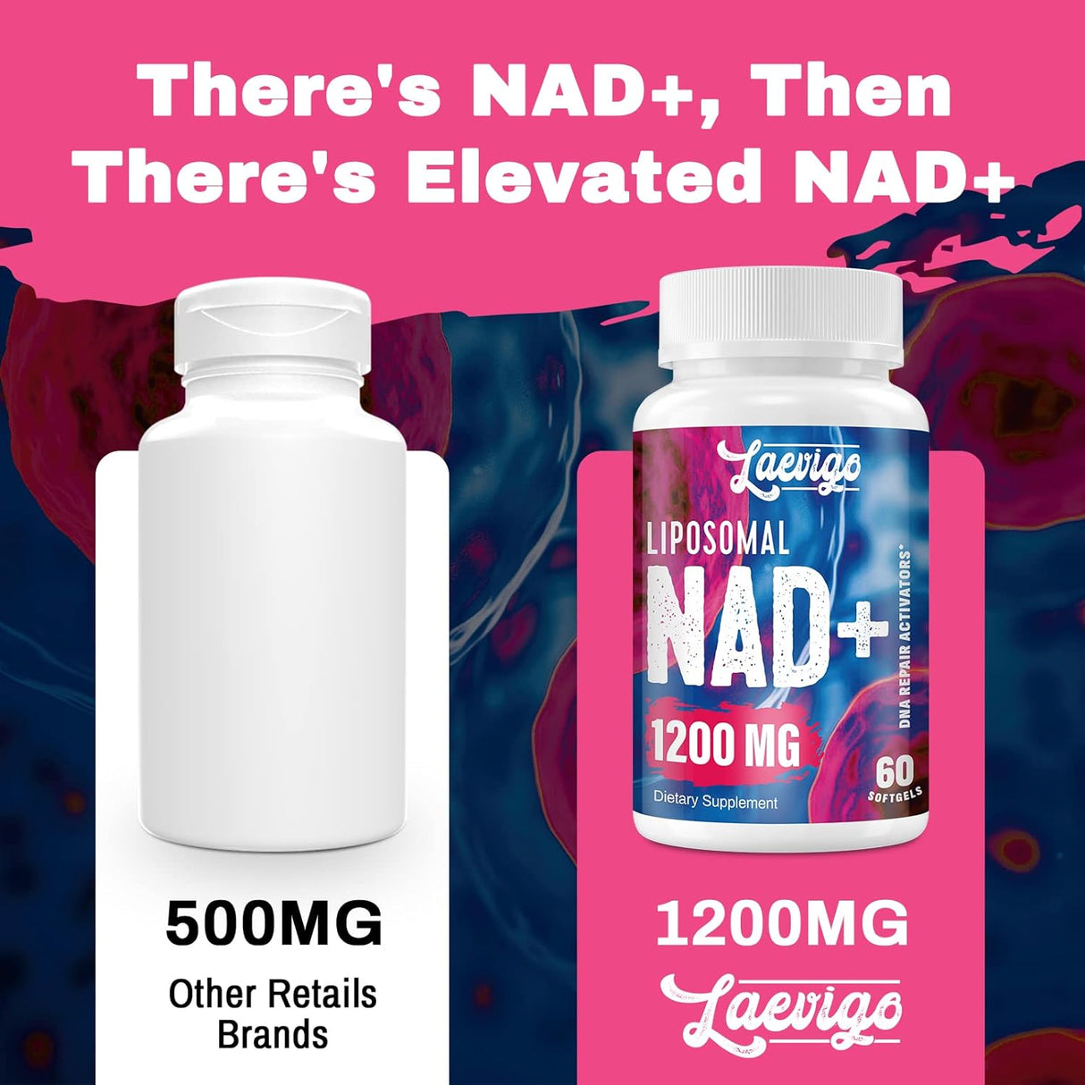 Suplemento liposomal NAD+ de 1200 mg  real de ultra pureza