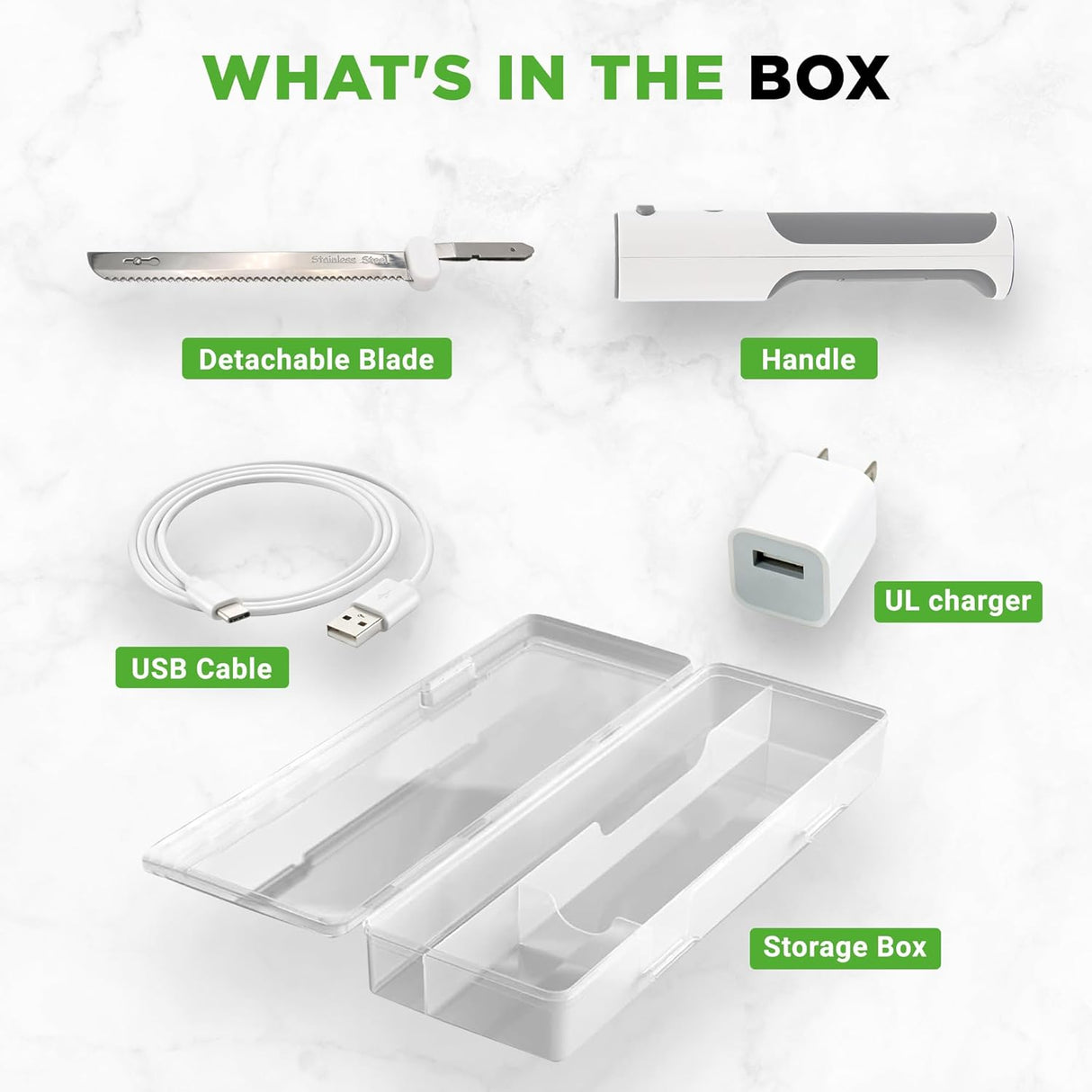 Cuchillo eléctrico NutriChef inalámbrico con botón de seguridad