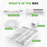 Cuchillo eléctrico NutriChef inalámbrico con botón de seguridad