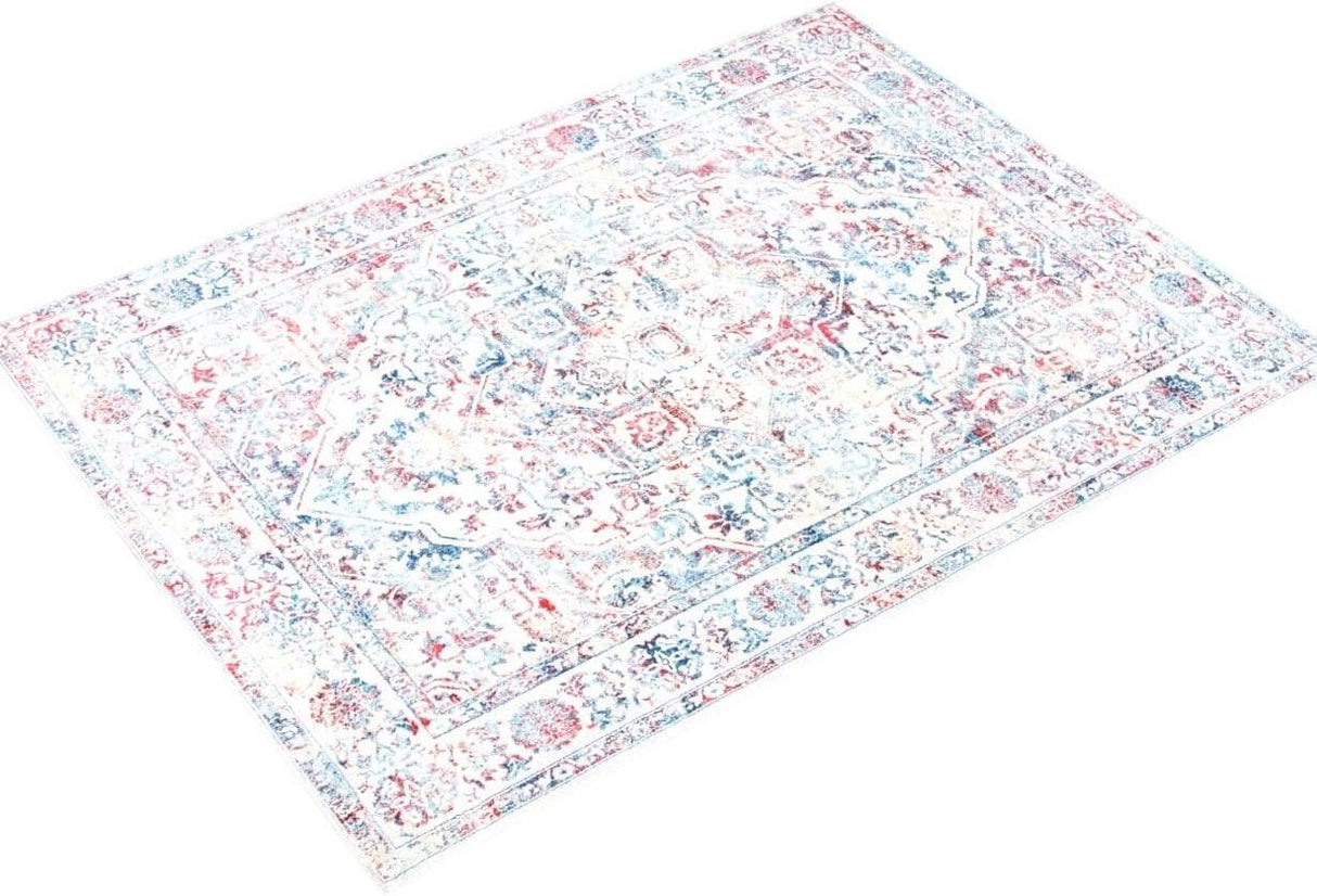 Alfombra de Medallón Distressed 6' x 9' para Sala y Oficina