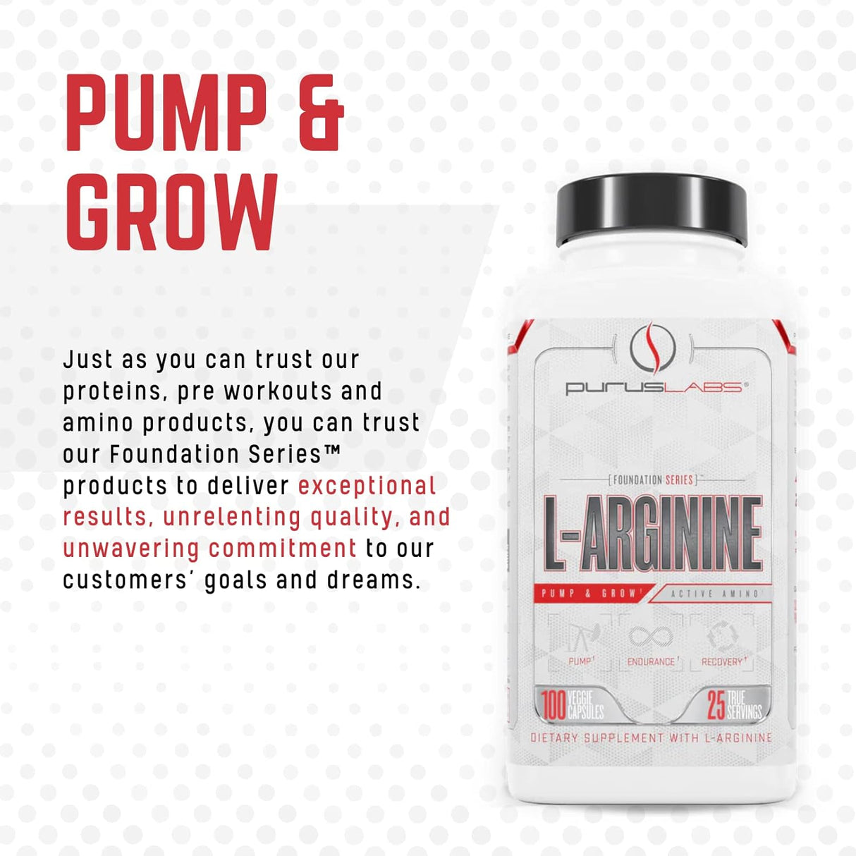 Purus Labs Aminoácido activo de L-arginina Resistencia 100un