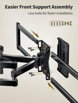 Soporte de TV AM, articulado para 37-75, VESA 600x400, APLF6