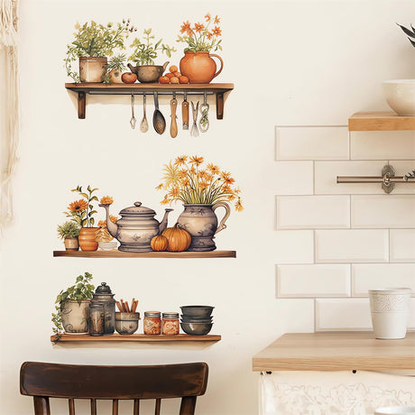 Stickers de Pared Plantas Verdes, Sacinora, Vinilo Removible