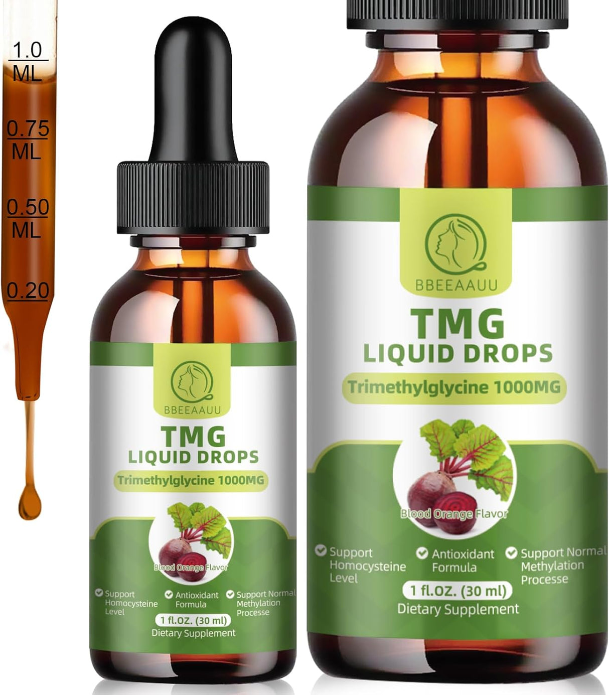 Suplemento TMG Líquido, Alta Absorción, 1000MG, 2 Pack