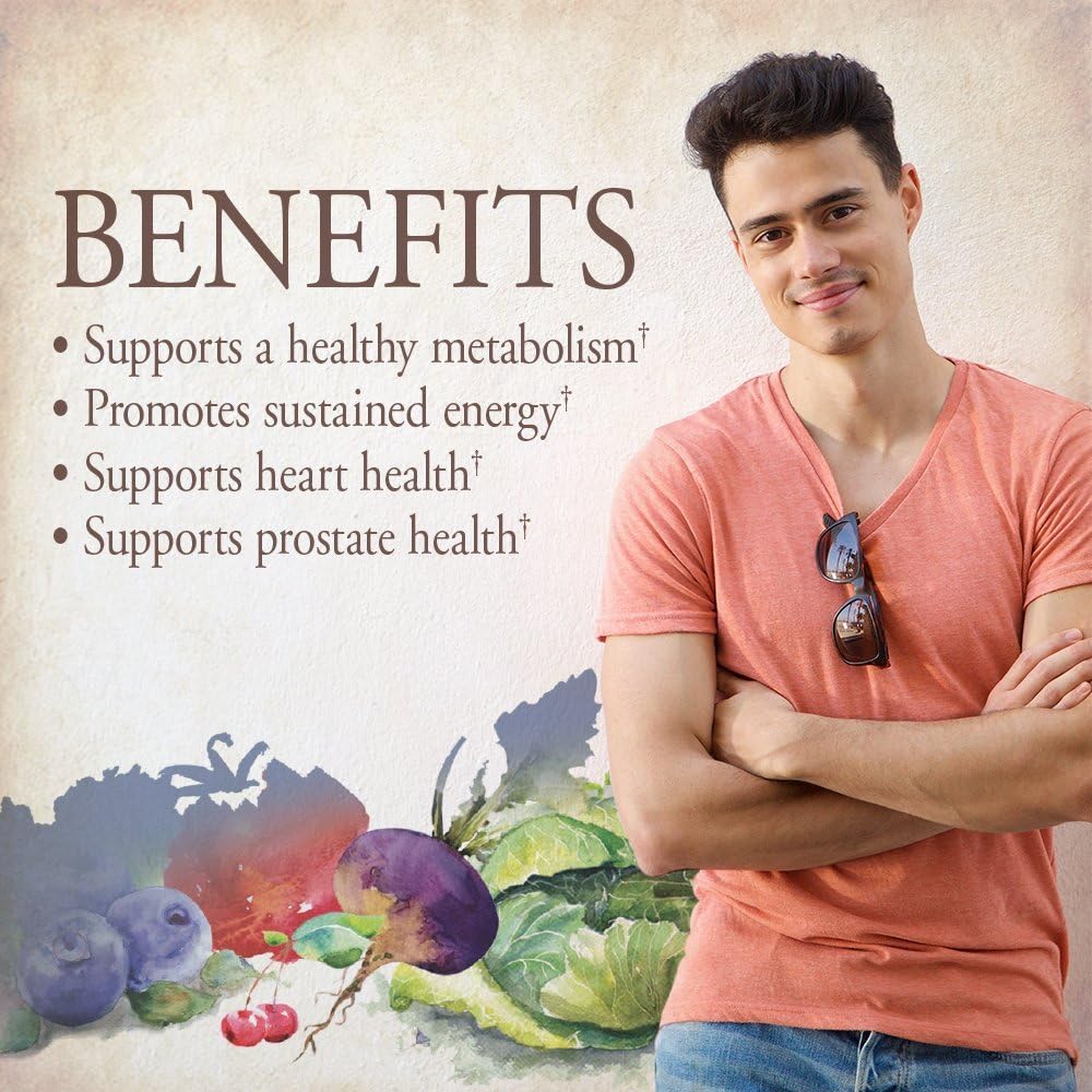Multivitamínico Orgánico Vegano para Hombres, Garden of Life, 60 Tabs