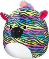 Peluches  Squishmallows Zebra a rayas de neón de 14 pulgadas