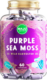Capsulas de Musgo de Mar Purple MAJU, Extra-Strength, 60 ct