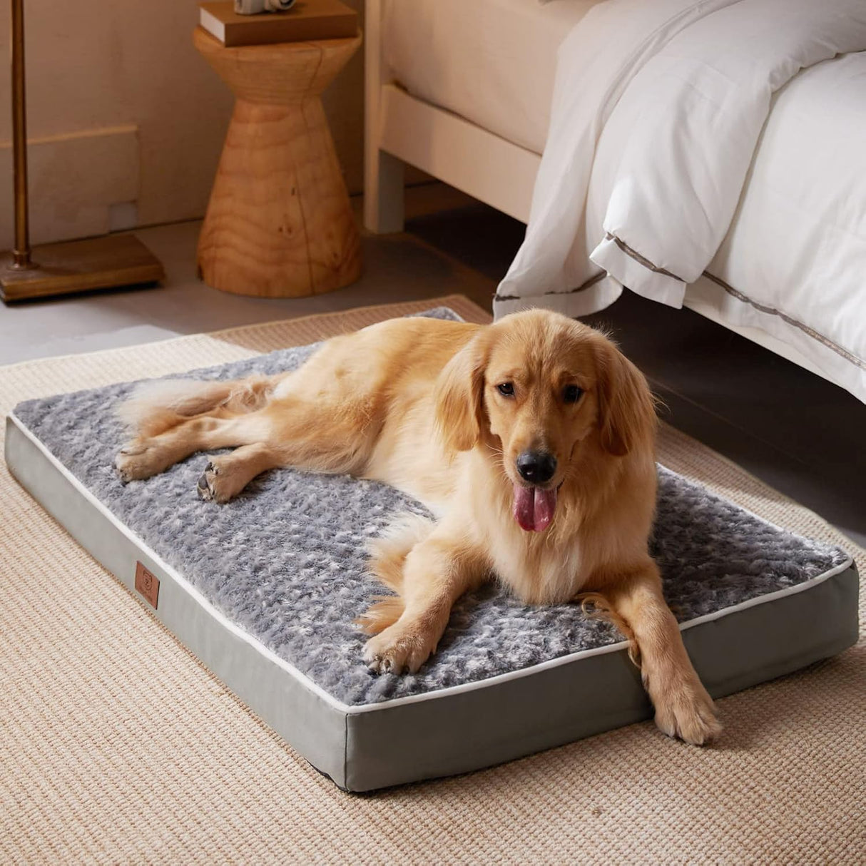 Cama ortopédica para perros grandes WNPETHOME, espuma huevo 36x27