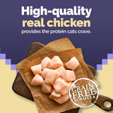 Blue Buffalo Comida para gatos, receta natural de pollo, Wilderness alta en proteínas, alimento seco para gatos adultos, bolsa de 12 libras