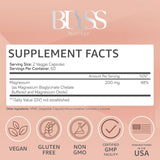 Magnesio Bisglicinato para Mujeres - 200mg Suplemento, 120 caps