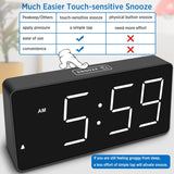 Reloj despertador digital con grandes números y USB, modelo para dormir profundamente
