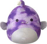 Peluches  Squishmallows  pez pescador de teñido  morado  14
