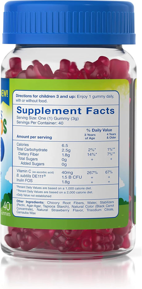 Probióticos para niños con prebióticos y vitamina C