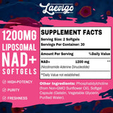 Suplemento liposomal NAD+ de 1200 mg  ultra pureza 60 cáp