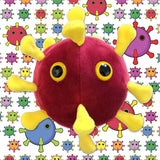 Peluche COVID-19  felpa suave con las proteínas del virus