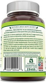 Suplemento Herbal Secrets de extracto de malvavisco 480 mg