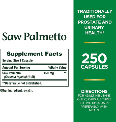 Suplemento Nature's Bounty de palma enana americana 0.01 oz