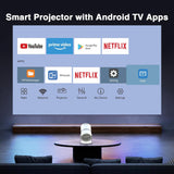 Proyector Mini PANSEBA 270° Ajustable, WiFi 6, Bluetooth