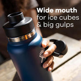 Botella de acero inoxidable con tapa a prueba de fugas  Wide Mouth Chug Cap