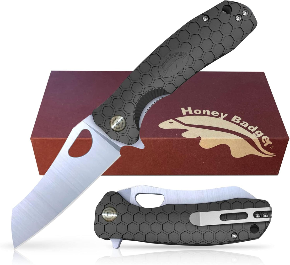 Cuchillo pequeño, clip de bolsillo reversible, negro