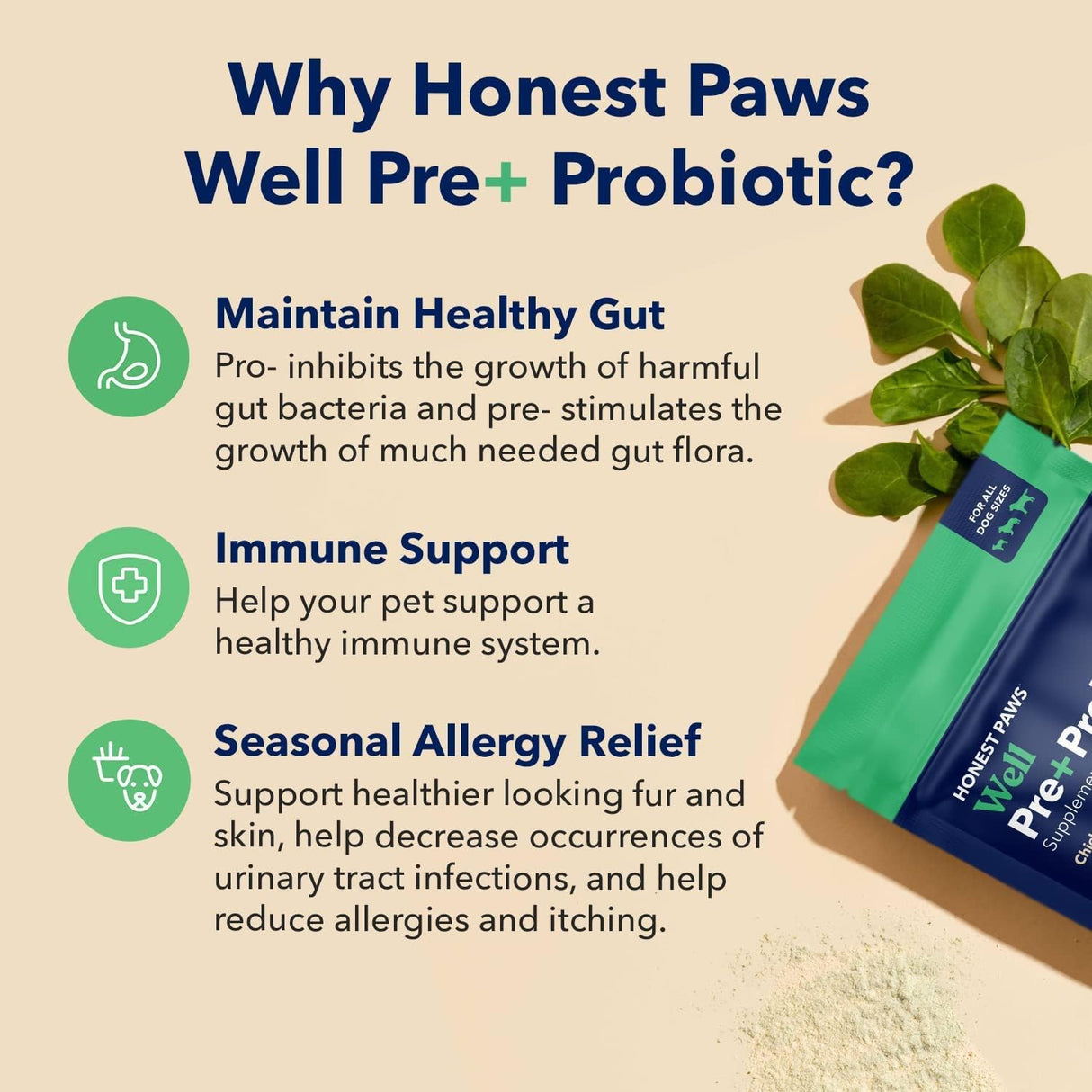 Vitaminas Probióticos para perros Polvo probiótico