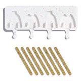 Moldes para pastel en forma de paleta Fancy Sprinkles, 4 cavidades