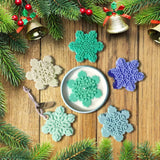 Moldes de silicona copo de nieve, 2 piezas, para galletas