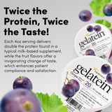 Gelatina de proteína Medtrition Grape - Sin azúcar, 20g de proteína (12 pzas)