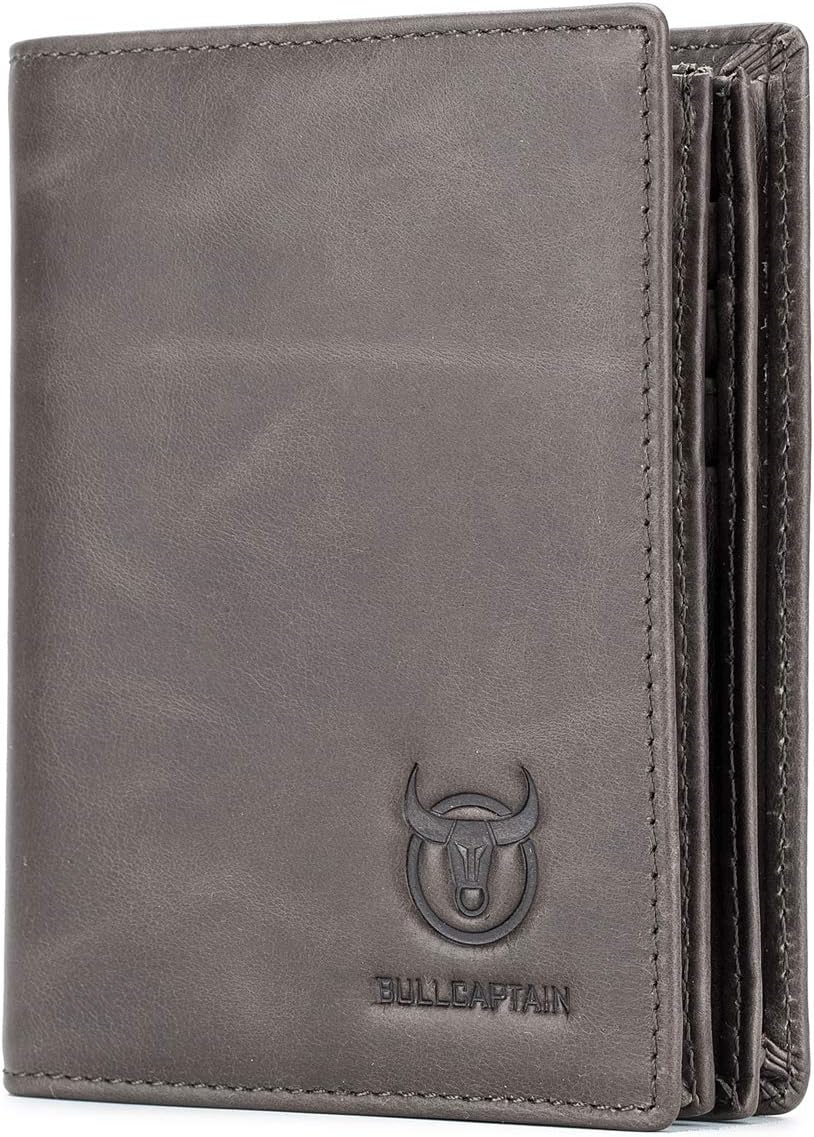 Billetera Bifold de Cuero BULLCAPTAIN con 15 Tarjetas QB-027