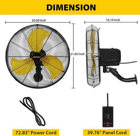 Ventilador Oscilante VENTISOL 18 3 Velocidades, 4200 CFM