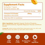 Coenzima Q10 200mg Suplemento Antioxidante y Energía, 200 cápsulas